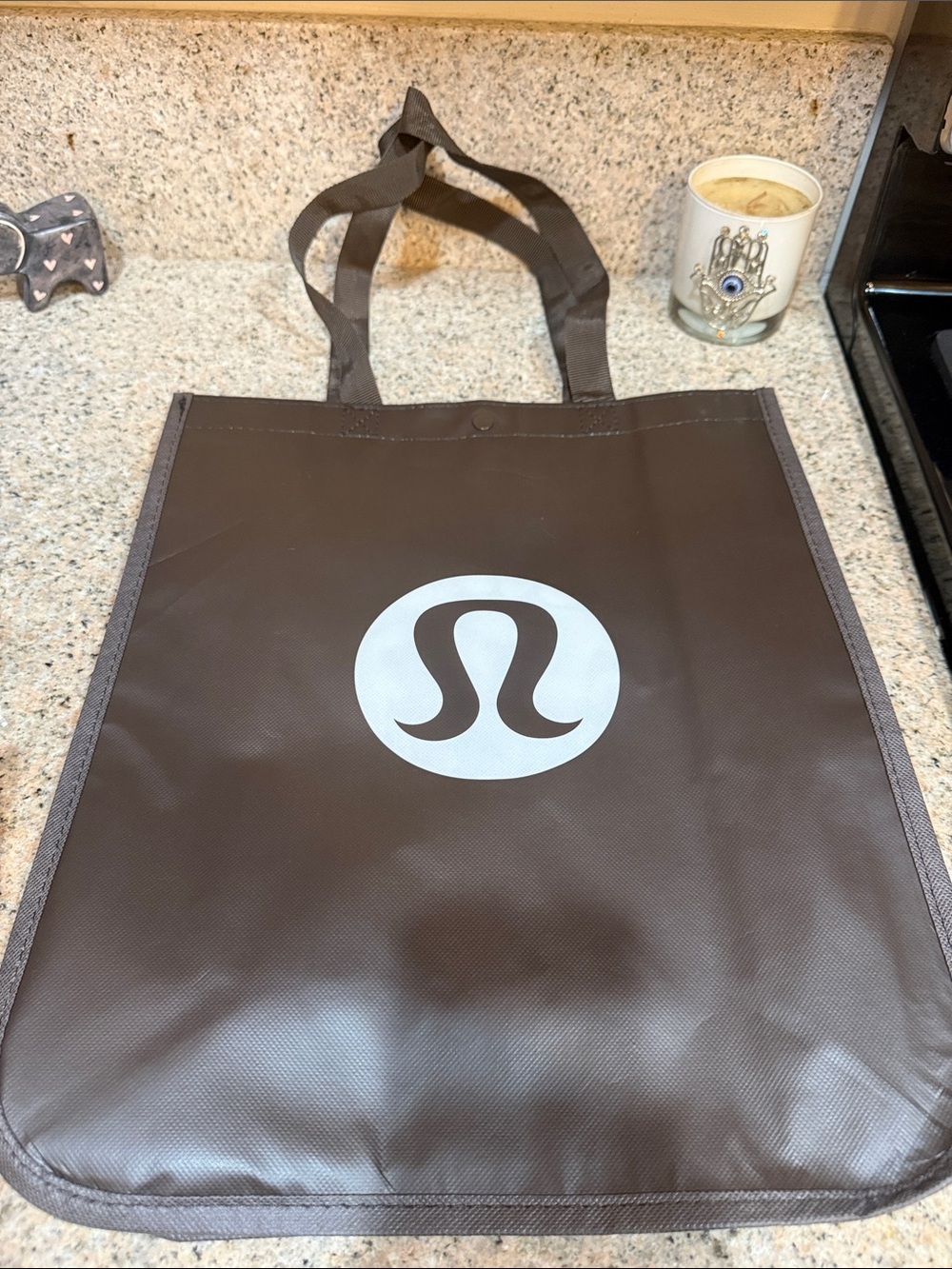 lululemon athletica Brown Logo Reusable Tote